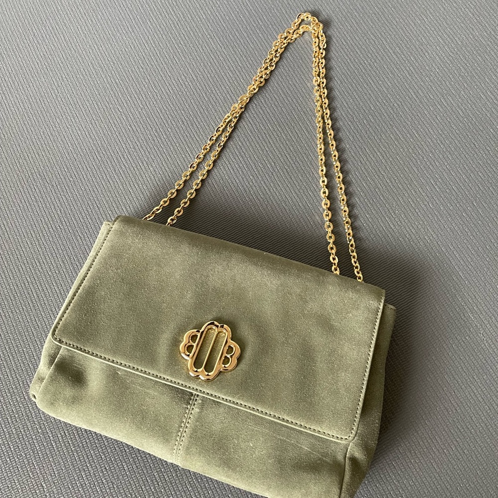 Maje suede chain strap bag